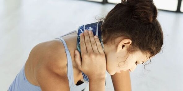 compress for the treatment of cervical osteochondrosps