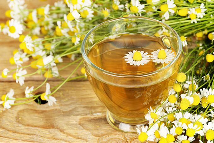 Chamomile decoction for ankle osteoarthritis.